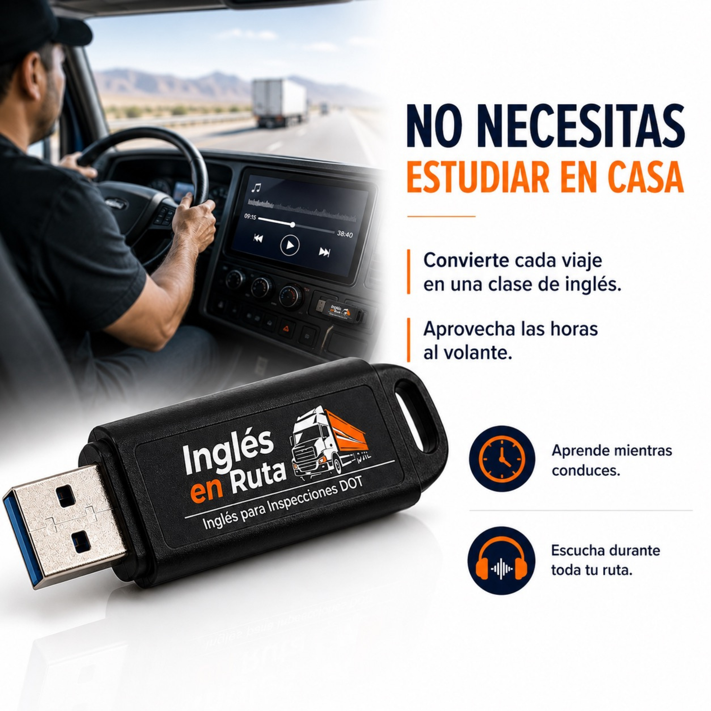 Inglés para Inspecciones DOT – USB para Traileros