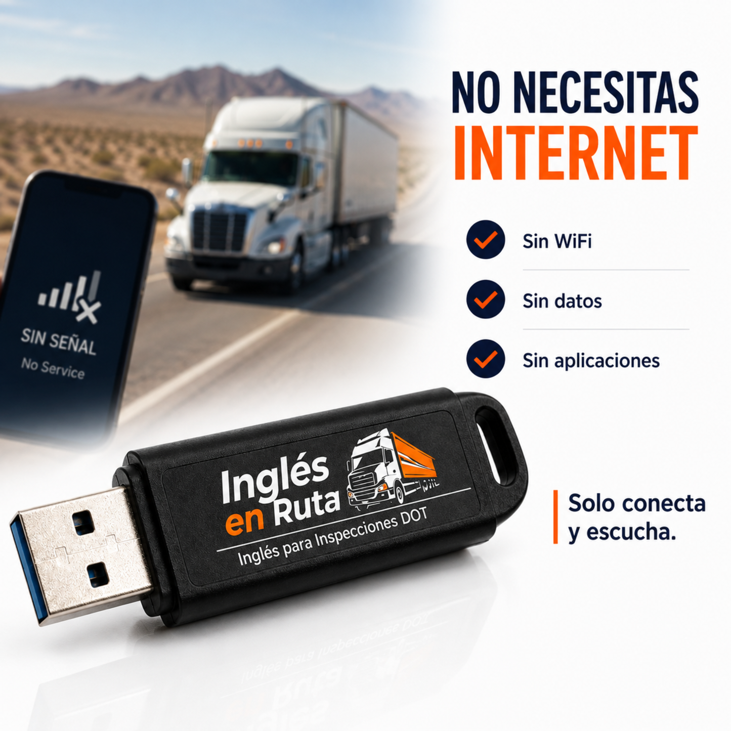 Inglés para Inspecciones DOT – USB para Traileros