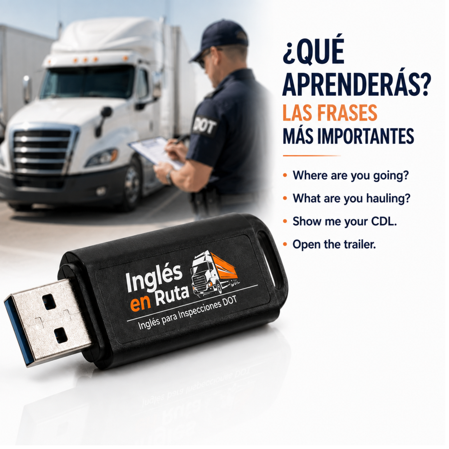 Inglés para Inspecciones DOT – USB para Traileros