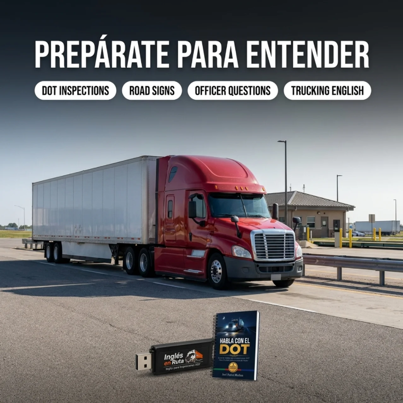 Pack Inglés en Ruta para Choferes de Tráiler | USB 16 GB + Libro Habla con el DOT